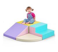 MINENICE Bloques de espuma para niños, bloques de espuma grandes, bloques de escalada para interiores, marco de escalada infantil (color macarón, 4 unidades)