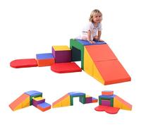 MINENICE Bloques de espuma para niños, grandes bloques de espuma, bloques de escalada en interiores, estructuras de escalada para niños (colorido-6)