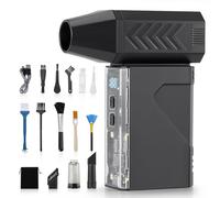 MINENICE Soplador de Polvo Eléctrico, Mini Soplador de Aire Potente LED, 1-100 Velocidades 130000 RPM Eléctrico Aire Comprimido, Soplador de Polvo con batería 8000mAh, para Laptop, Teclado, Coche