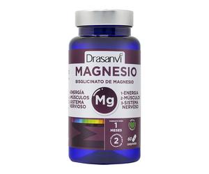 Mineral bisglicinato de magnesio Drasanvi 60 comprimidos - apoyo a huesos y músculos