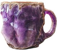 Mineral Crystal Coffee Mugs, 2024 New Multi-Colored Mineral Crystal Coffee Mug - Colorful Crystal Mug Translucent Coffee Mug,Elegant Crystal Gift for Home & Office (Purple)