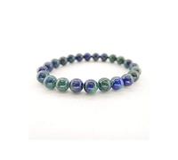 Mineral Import Pulsera de Azurita con Malaquita Bola Lisa 8mm