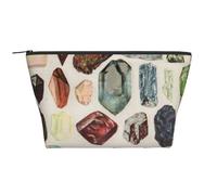 Minerales de Cristal de Piedras Preciosas de geología Vintage, Bolsa de artículos de tocador Bolsa de Maquillaje Bolsa de cosméticos Bolsa de artículos de tocador de Viaje portátil