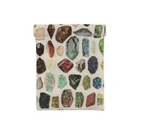 Minerales de Cristal de Piedras Preciosas de geología Vintage, Squeeze Top Wallet Bolsa de Almacenamiento para Mujer Monedero pequeño Bolsa de Cambio