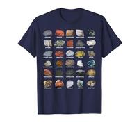 Minerales Gemas y Cristales para geólogos Camiseta, Hombre, Azul Marino, 3XL