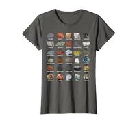 Minerales Gemas y Cristales para geólogos Camiseta, Mujer, Asfalto, 3XL