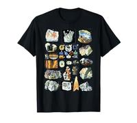 Minerales Piedras preciosas Cristales Coleccionismo de rocas Geología Camiseta