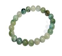 Minerales y Cristales ofrece esta pulsera de ágata dendrítica verde, hecha de piedra natural, disponible en perlas de 6, 8 o 10 mm. Nuestras pulseras están garantizadas piedra auténtica y de calidad