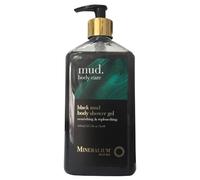 Mineralium - Gel de Ducha de Barro Negro del Mar Muerto - Hidratante y Revitalizante - Enriquecido con Aloe Vera y Aceite de Oliva - Sin Parabenos, Siliconas, Colorantes Artificiales - 400ml