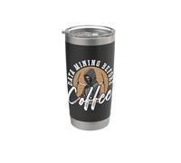 Minería de datos antes del café Programador de café Amante del café Data Miner Vaso térmico de acero inoxidable de doble pared