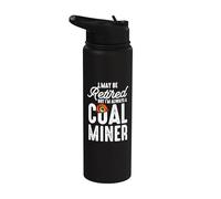 Minero de carbón jubilado Minería subterránea Jubilación divertida Stainless Steel Insulated Water Bottle