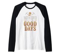 Minero de carbón Minero Subterráneo Trabajador Casco Trabajador Combustible Fósil Camiseta Manga Raglan