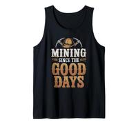 Minero de carbón Minero Subterráneo Trabajador Casco Trabajador Combustible Fósil Camiseta sin Mangas
