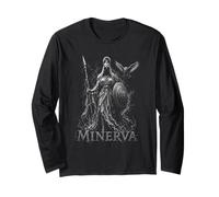 Minerva Roman Diosa Búho Mitología Guerrero Manga Larga