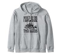 Mines Tan Grande Que Tengo Que Usar Las Dos Manos Fish Sudadera con Capucha