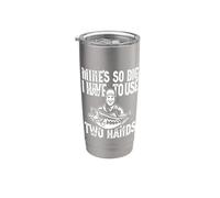 Mines Tan Grande Que Tengo Que Usar Las Dos Manos Fish Vaso térmico de acero inoxidable de doble pared