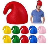 Mineup 10PCS Sombreros De Disfraz De Enanos, Sombrero De Elfo, Gorro De Enano Con Punta, Sombrer De Gnomo, Suave Y Cómodo, Talla Única, Para Navidad, Halloween, Fiestas De Disfraces Y Juegos De Rol