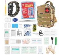 Mineup 198pcs Botiquín De Primeros Auxilios,Táctica Compacta Botiquín, Tactico First Aid Kit Militar, Kit Supervivencia Apagon de Emergencia, Tactical Medical para Viajar Caminar Acampar