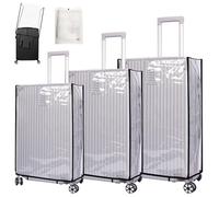 Mineup 3 PCS Funda De Maleta, 20"/24"/28" Cubierta de Maleta, Cubierta de Equipaje, Cubierta De Maleta Protector, Protectora de Maleta de PVC Transparente, Cubierta de Equipaje a Prueba de Polvo