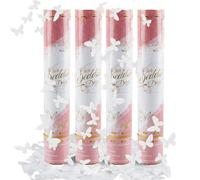 Mineup 4*Cañones de Confeti Multicolor, 30 cm Confeti Cannons Poppers, Canon Confet Cumpleaños, Alcance 3-5 m, Confet Biodegradables, Cañón Confe para Boda, Fiesta, Cumpleaños, Nochevieja