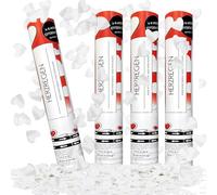 Mineup 4*Cañones de Confeti Multicolor, 30 cm Confeti Cannons Poppers, Canon Confet Cumpleaños, Alcance 3-5 m, Confet Biodegradables, Cañón Confe para Boda, Fiesta, Cumpleaños, Nochevieja