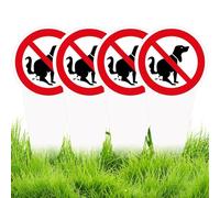Mineup 4 Piezas Letrero Prohibido Cagar Perros, 30 X 15 CmLetrero Prohibido Hacer Caca De Perro, Prohibición De Caca De Perro, ¡Aquí No Hay Bandeja Sanitaria Para Perros! Para Caminos Limpios Césped