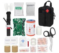 Mineup Botiquín De Primeros Auxilios, 54 piezas Kit de Primeros Auxilios Táctico, Tactico First Aid Kit Militar, Bolsa de Emergencia para el Hogar, Coche, Camping al Aire Libre, (Negro PRO)