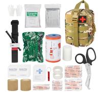 Mineup Botiquín De Primeros Auxilios, 54 Piezas Tactico First Aid Kit Militar, Kit de Primeros Auxilios Táctico, Bolsa de Emergencia para el Hogar, Coche, Camping al Aire Libre, (Camuflaje PRO)