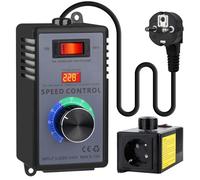 Mineup Controlador De Velocidad Del Motor, AC 220v 10A 4000W Controlador de Velocidad del Ventilador, regulador de voltaje para amoladoras angulares, sierras circulares, atenuadores