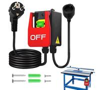 Mineup Interruptor Monofásico, Interruptor De Tensión Cero Con Enchufe, Interruptor De Máquina, Interruptor De Parada De Emergencia Para Apagar Rápidamente La Mesa De Fresado Y Otros