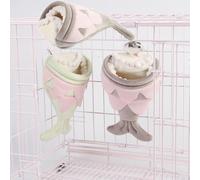 Mineweii Hamaca de forro polar con forma de comadreja y pez de boca grande, para animales pequeños (gris)