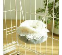 Mineweii Hamster Shelter Hamster Cama con gancho y cuerda, saco de dormir de algodón con forma de cueva colgante para animales pequeños (verde)