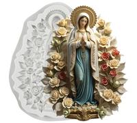 MINFEIDMS Madonna - Molde de silicona para fondant, diseño religioso de la Virgen María