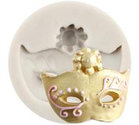 MINFEIDMS Mini máscara de mascarada, moldes de silicona para fondant para decoración de pasteles, cupcakes, pasta de goma de chocolate, arcilla polimérica