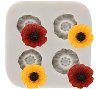 MINFEIDMS Moldes de silicona para fondant, diseño de amapola, para decoración de tartas, decoración de cupcakes, pasta de goma de chocolate, caramelo, arcilla polimérica