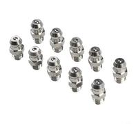 Minflora 10pcs Acero Inoxidable Grasa Hidráulica Pezones Set M6 x 1mm Rosca Racores Rectos para Rodamientos y Lubricación de Maquinaria Industrial