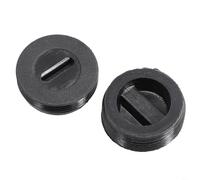 Minflora 2 tapas de cepillo de carbono de 13 a 22 mm, cubiertas de plástico negro para cepillo de motor, compatibles con amoladora angular, taladro eléctrico, sierra de repuesto de herramienta