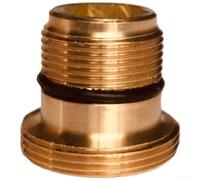 Minflora Adaptador de grifo aireador integrado, conector de filtro de agua de cobre para grifos de 16,2 mm a 22 mm, accesorio de fontanería con acabado dorado para mejora del flujo del fregadero de