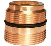 Minflora Adaptador de grifo aireador integrado, conector de filtro de agua de cobre para grifos de 16,2 mm a 22 mm, accesorio de fontanería con acabado dorado para mejora del flujo del fregadero de