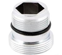 Minflora Adaptador de grifo aireador integrado, conector de filtro de agua de cobre para grifos de 16,2 mm a 22 mm, accesorio de fontanería con acabado dorado para mejora del flujo del fregadero de