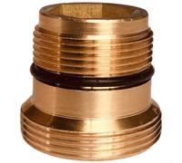 Minflora Adaptador de grifo aireador integrado, conector de filtro de agua de cobre para grifos de 16,2 mm a 22 mm, accesorio de fontanería con acabado dorado para mejora del flujo del fregadero de