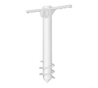 Minflora Anclaje para sombrilla de playa, ancla de arena, tornillo de 5 espirales, plástico ABS resistente al viento con mango de acero inoxidable extraíble para acampar al aire libre