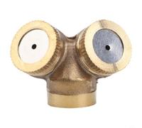 Minflora Boquilla de nebulización de cobre resistente, conector de aspersor de jardín, atomizador de alta presión para proyectos de riego de invernadero de paisajismo (3 agujeros)