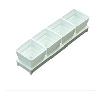 Minflora Caja de plástico para ventana que ahorra espacio con bandeja de drenaje para cultivar hierbas y verduras, diseño de agujero transpirable para jardinería en el hogar y balcón (10 cm)