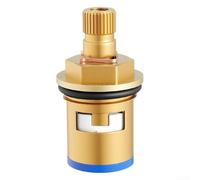 Minflora Cartucho de válvula de grifo de cerámica, material de cobre de repuesto diseñado para grifos de agua fría individuales que proporcionan un control constante del agua (3 piezas)