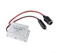 Minflora Convertidor de potencia CC de 24 V a 12 V, transformador regulador de voltaje de 15 A, adaptador de aleación de aluminio para camión, autobús, RV, marina, equipo eléctrico de barco