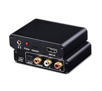 Minflora Convertidor de sonido digital, entrada óptica SPDIF a adaptador de salida RCA/coaxial, extrae señal de audio de TV para altavoces externos y amplificadores