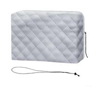 Minflora Cubierta de aire acondicionado interior 210D poliéster algodón relleno ventana AC protector con doble tela gris (M)