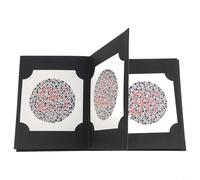 Minflora Ishihara - Libro de prueba de visión en color, 38 platos, detección de deficiencias de daltonismo, herramienta de optometría de evaluación de color rojo, verde, azul, edición 2025, álbum de