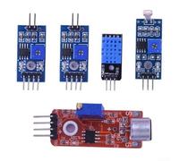 Minflora Kit de iniciación de sensores Arduino, juego de módulos de 16 piezas para R3, para Nano, para Mega 2560, 328, para Raspberry Pi, kit de aprendizaje electrónico con estuche de almacenamiento